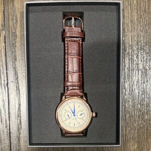 Brown Leather Strap Watch